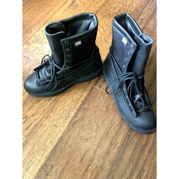 Women's Danner Acadia 8" Black Leather Work Boots - Picture 2 of 7